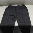 Linen Pants Women Cotton Linen Straight Leg Lightweight Pants Summer Plus Size Women Loose Fit Trousers(M*Black, Small)