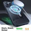 TORRAS Magnetic Shockproof for iPhone 16 Pro Max Case, [Fit for MagSafe] [Military-Grade Drop Tested] Translucent Slim Protective for iPhone 16 Pro Max Case Anti-Fingerprint Anti-Scratch, Black