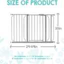 Regalo Safety 29-49" Easy Step Extra Wide Baby Gate for Doorways & Bottom of Stairs, Pressure Mounted Safety Gate with Door for Babies, Toddlers & Pets, Platinum