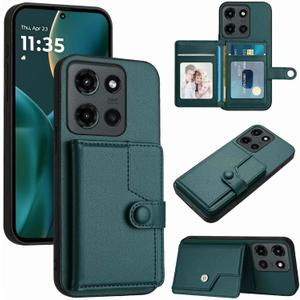 for Moto G 2025 Case Card Holder,5 Multi Slots Wallet Phone,[RFID Blocking] TPU Interior Dual Layer Leather Protective,Stand Flip Cases Cover for Moto G 5G 2025 (Green)