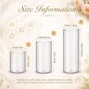 Nuogo Plastic Cylinder Vases Tall Plastic Flower Vases for Centerpieces Hurricane Candle Holder for Home Wedding Office Party Formal Dinners Decorations (120 Pcs)
