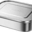 Large Lunch Box for Adults and Kids, 47oz Stainless Steel Food container, 1400ML Leak-Proof Metal Bento Box, Food Storage Contaniers For School, Travel, Work