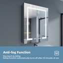 LED Medicine Cabinet 24x30 Anti-Fog Mirror Dimmable Recessed Mount