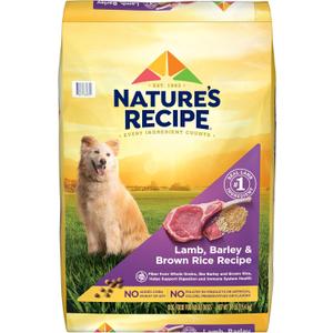 Natures Recipe Lamb, Barley & Brown Rice Recipe Dry Dog Food, 34 lb. Bag (34 Pound (Pack of 1)), BBD: DEC 19/2026