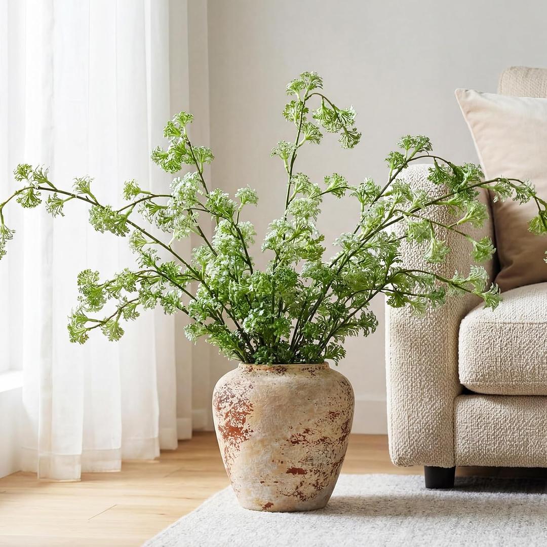 Norme 5 Pcs Artificial Rapeseed Flowers Berry Stems Faux Long Stem Plants Fake Greenery Branches Stems Picks for Vase Filler DIY Spring Home Office Wedding Party Farmhouse Indoor Mantel Decor