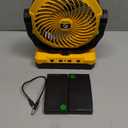 Korbot 36000mAh Portable Camping Fan - 120HRS Rechargeable Fan with Detachable Battery with LED & Remote - 4 Speeds Battery Powered for Tent,Travel, Office, Jobsite (Yellow2)