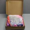 6 Ft Pop Up Tinsel Christmas Tree Christmas Pink Decor, Dual Color Change Lights DIY Ornaments Skinny 1 Minute Tree Warm White & Multicolor Light Timer Christmas Decoration Holiday Valentine's Day