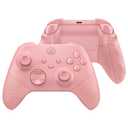 XtremeRate ASR Version Redesigned Full Set Shell Buttons for Xbox Series X/S Controller, Ergonomic Trigger Stop Rubberized Grip Faceplate Backplate for Xbox Core Controller - Pale Red & Yale Blue