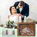 Qunclay Blended Family Unity Sand Ceremony Kit Photo Frame Wedding Unity Wood Picture Frame Together We Make a Family Sand Ceremony Kit Picture Decoration for Wedding Home Keepsake Supplies