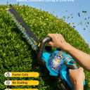 SEESII 22" Hedge Trimmer Cordless, 20V Electric Bush Trimmer with 2 Pcs 4000mAh Batteries & Charger, 180°Rotatable Handle, 3/4" Blade Gap, Debris Collector, Handheld Power Shrub Trimmers for Yard
