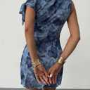 Acelitt Womens Summer Floral Off Shoulder Dress (M)