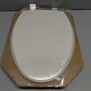 Mayfair Cassel Slow Close Toilet Seat, Easy Clean, Non Slip Premium Wood Seat, Easy Install, Made in USA, Elongated, Biscuit
