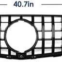 GLC W253 Grill GT GTR Style Front Grille Compatible for (2016-2019) GLC-Class X253/W253 GLC250 GLC300 GLC350 GLC43 AMG, NOT FIT GLC63 GLC63S Gloss Black