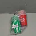 22 Pcs Christmas Game Supplies Set 16 oz Plastic Cups with 8 Christmas Theme Balls Xmas Party Game Beer Cups for Christmas House Parties Favors Concerts Birthdays BBQ Holidays(Team)