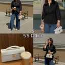 ZESICA Women's 2026 Fall Babydoll Peplum Tops V Neck Puff 3/4 Length Sleeve Shirts Dressy Casual Blouses (Black, S)