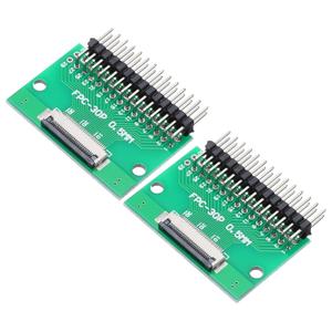 MECCANIXITY 2pcs FFC FPC Connector Board 28 Pins 0.5mm Socket to 2.54mm Double Row Right Angle Pin Header Strip Adapter, PCB Converter Board for DVD TV/Digital Cameras/Laptops
