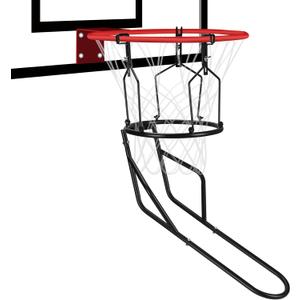 GADFISH Basketball Return Attachment, Heavy Duty Basketball Rebounder with 3 Stable Large Hooks, Durable Basketball Accessories for 18" Rim Basketball Training, Black