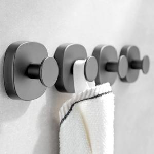 4 Pcs Suction Cup Hooks for Inside Shower, Stainless Steel Heavy Duty Towel Hook Shower Towel Holder for Bathroom, Kitchen, Glass Door, Mirror, Tile-Loofah, Towel, Coat, Bath Robe