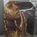 daktenn Canvas Wall Art African American Women Wall Decor Black Woman Yellow Hair Beauty Abstract Painting Canvas Prints Living Room Bedroom Bathroom Home Decoration African Wall Art,18x24 Inches (A-Gilded Bloom)