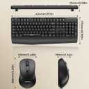 seenda Wireless Bluetooth Keyboard Mouse Combo, COE200 Ergonomic Keyboard with Wrist Rest, Silent Mouse, Multi-Device Connection, Full-Size Compatible for Windows PC Laptop Mac MacBook, Black