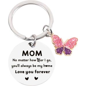 Haukea Mom Birthday Gifts Mother's Day Gifts for Mom from Daughter Son Sunflower Keychain Christmas Gift Mother Keyring