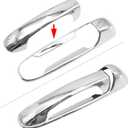 Anxingo 4 Pcs Car Door Handles and 1 Pcs Rear Tailgate Handle Cover Trims, Replacement for Dodge Ram 1500 Pickup 2002-2008, 2500 HD 3500 HD Pickup 2003-2009