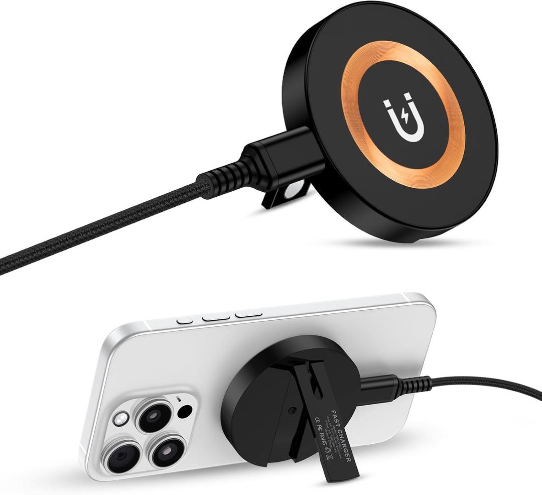 Magsafe Wireless Charger Fast Wireless Charging Pads Magnetic Wireless Phone Charger Stand Android Charging Station for S25 Edge S25 Ultra S24 S23 S22, iPhone 17 Pro Max 17 16 15