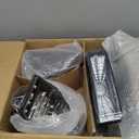 LED Headlight, Compatible with 1992-1996 Ford F150/F250/F350/ 1992-1996 Bronco Headlamp w/LED Bar Pair of Driver Left & Passenger Right Side Black Housing Clear Reflector