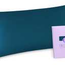 OLESILK Silk Body Pillowcase 20x54 Zippered: 100% Mulberry Silk for Hair and Skin, Breathable and Soft for Pregnant and Family, Green (Royalblue)