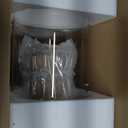 2 PCS 1.5 Gallon Drink dispenser, Glass Beverage Dispenser With Wood Stand, Large Water Drink Dispensers for Parties With Stainless Steel Spigot, Ideal for Lemonade,Juice, Tea, and Party Drinks