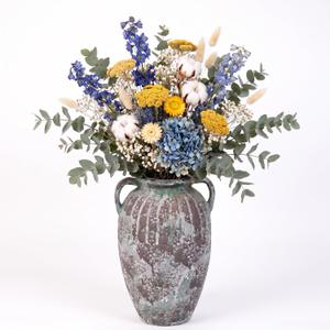 10.7 Inch Mini Retro Clay Vase, Small Rustic Tabletop Ornament, Matte Multi-Color Finish, Waterproof Slim Mouth, for Bathroom Window Sill Bedroom Shelf