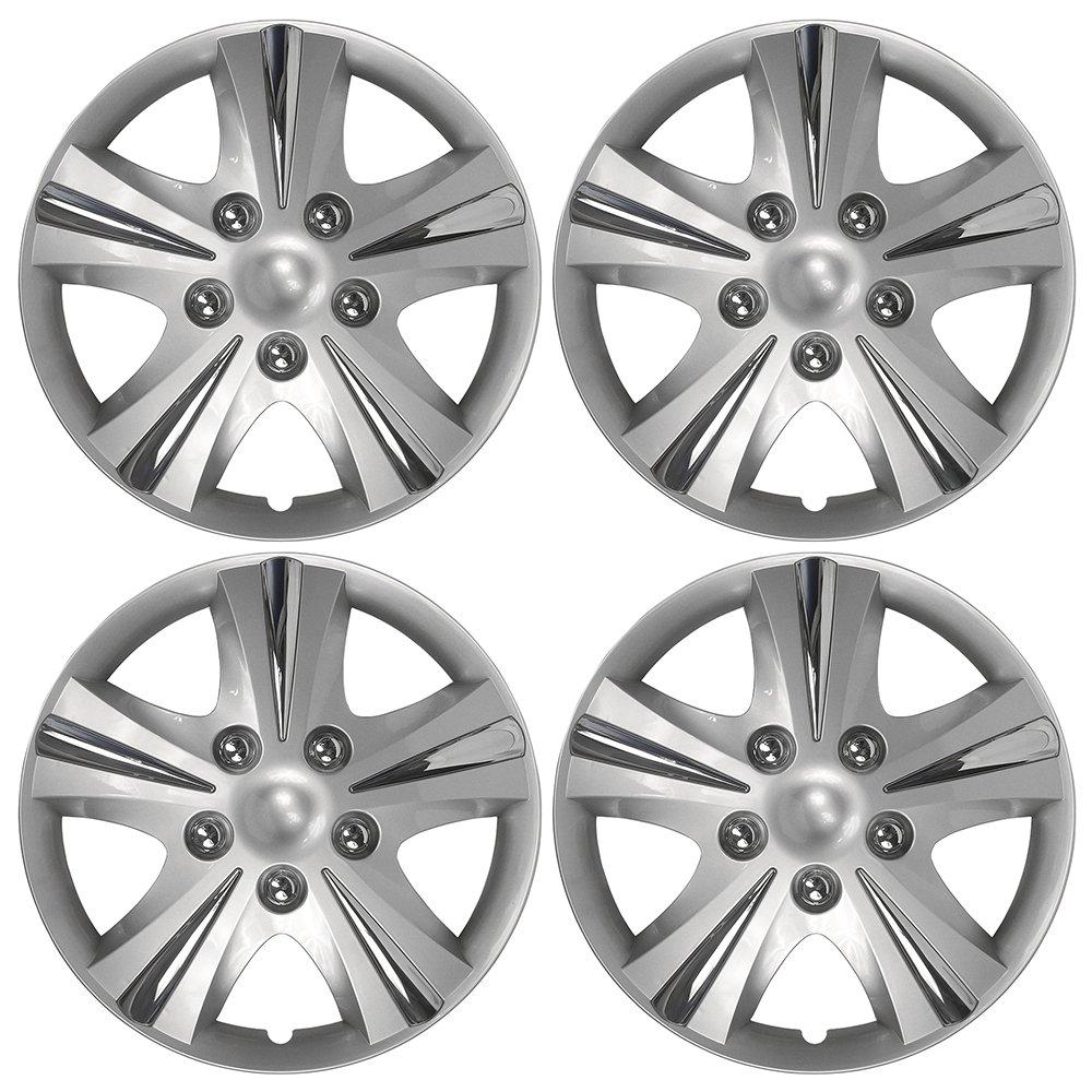 Custom Accessories 96411 GT-5 Silver 15" Wheel Cover, Set of 4