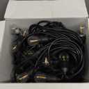 100FT LED Outdoor String Lights with 60+4 Waterproof Bulbs(1.5FT Bulbs Spacing), Remote & Dimmer, Commercial Grade Patio Lights with 3 Mode Light & Timing, 100PC Ties