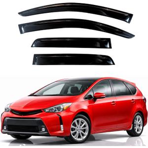 KPY Rain Guards Fit for 2012-2017 Toyota Prius V, Out-Channel Window Visors Vent Wind Deflectors 4PC, Car Accessories for 12-17 Prius V (Prius V Model Only)