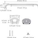24 Inch Anti Slip Shower Grab Bar Oil Rubbed White 1.25" Diameter,Munzong Bathroom Grab Bar, Knurled Bathroom Balance Bar,Safety Hand Rail Support Handicap Elderly Senior Assist Bath Handle
