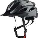 Adult Cycling Bike Helmet, Lightweight and Adjustable with Pads&Visor for Men and Women, Premium Quality Airflow Unisex Bike Helmet, Suggested Fit 58-61 cm (Black)
