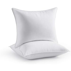Seward Park Bed Pillow Standard Size Set of 2, Shams Insert 20 x 26 inch, Down Alternative Cooling Pillows for Stomach, Side or Back Sleeper
