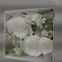 Ling's moment 2pcs Wedding Shoulder Corsage Artificial Flowers, Girl/Mother Homecoming/Prom Corsages Wristlet Dcor, etc. White Pearl