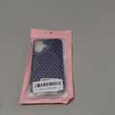 Jmltech for iPhone 16 Case Polka Dot Phone Cases Aesthetic Design Trendy Simple Case Slim Shockproof Protective Cover Navy Blue