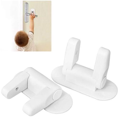 Brandly Goods Childproof Door Lever Lock - Keep Your Baby Safe and Secure