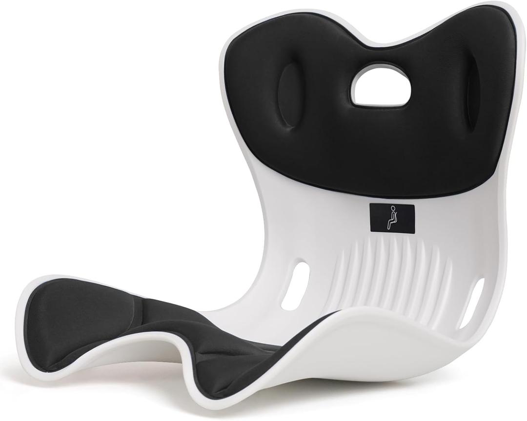 Ergonomic Back Support Office Chair Posture Correction Back Tailbone Pain Relief Seat Cushion Memory Foam Portable Floor seat Comfortable Lumbar Pillow Home Outdoor Gaming