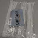 White Zip Ties 14 inch (100 Pack), Clear, 60 lb, UV Resistant Cable Ties for Outdoor Use,