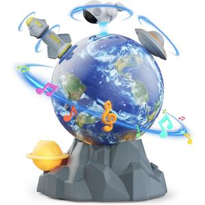 Magnetic Rotating Space Toy Musical Ball with Soft Ambient Light  360 Spinning Rocket, Astronaut & Spacecraft Playset  Educational STEM Toy & Ideal Christmas or Birthday Gift for Kids Ages 310