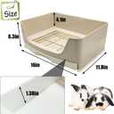 kathson Large Rabbit Litter Box Trainer, Potty Corner Toilet with Drawer Bigger Pet Pan for Adult Hamster, Guinea Pig, Ferret, Galesaur, Bunny and Other Animals (Brown)