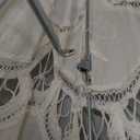 Taidda White Lace Parasol, Bridal Umbrella with Wooden Handle for Women, Girls Wedding, Proms, Photo Shoots - 43cm/16.9 in Beige, One Broken Hinge