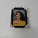 Malden International Designs Black Sleek With Silver Inside Border Picture Frame, 5x7, Black