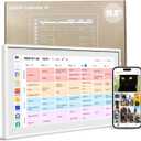 15.6-inch Digital Calendar : Dual Mode Smart Wall Planner, No Subscription, Install Apps, Sync Calendars, Electronic Touchscreen Interactive Display for Family Schedules, Chore Chart