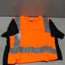 Safety Shirts for Women Class 3 High Visibility Shirts with Black Bottom, Hi Vis Reflective Shirts for Women, Short Sleeve Construction Work Shirts, Breathable, WDXJ-Orange, S