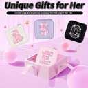 4 x Uygafly Travel Jewelry Case - Personalized Jewelry Box for Women,Small Jewelry Organizer Cute Jewelry Organizers and Storage Aesthetic,Travel Essentials Birthday Gifts for Girls Women | Black,S
