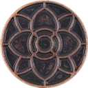 Bezelry 12 Pieces Lotus Blossom Metal Shank Buttons. 20mm (3/4 inch) (Dark Copper)